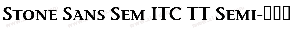 Stone Sans Sem ITC TT Semi字体转换